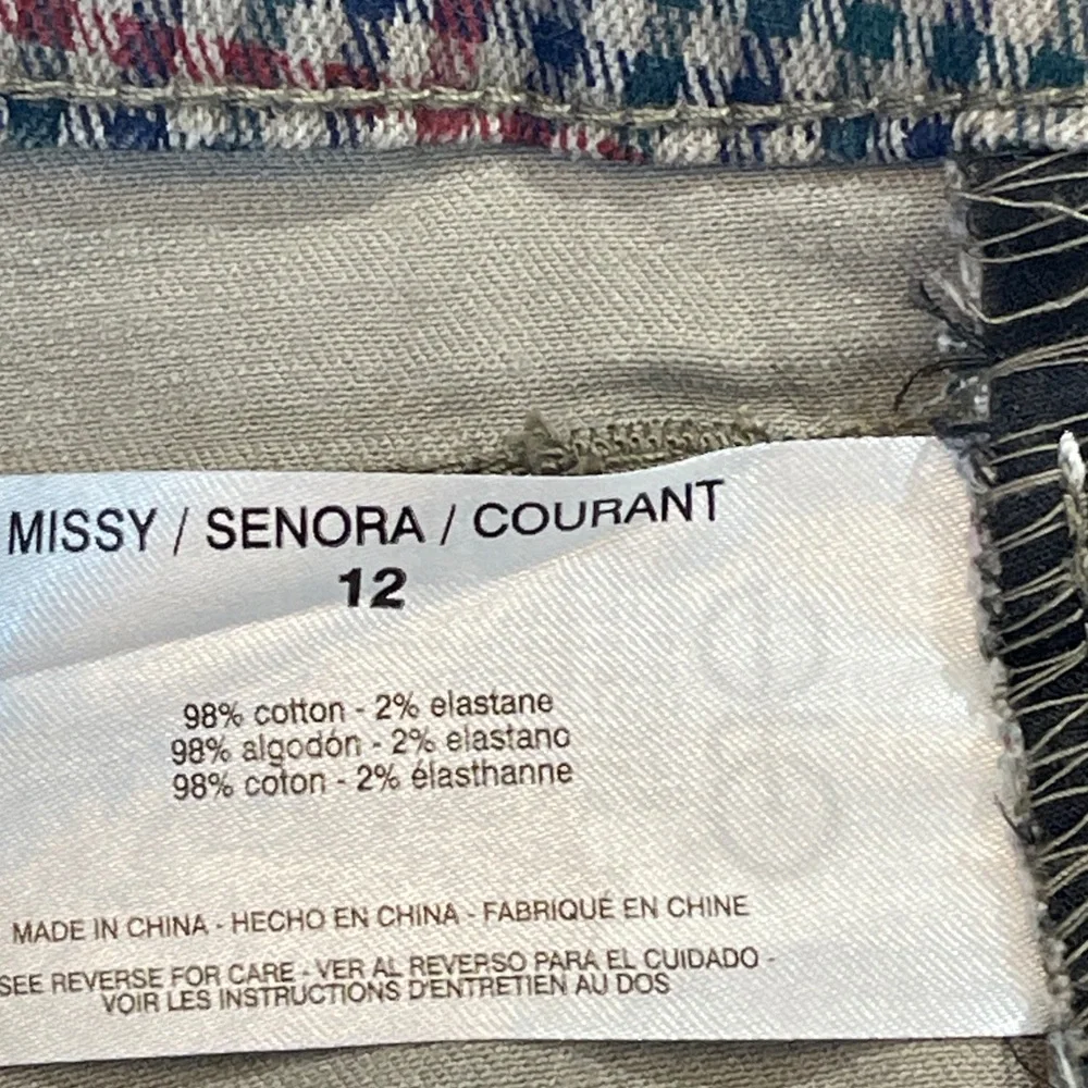 Code Bleu CHELSEA  CLASSIC STRIGHT Checkered JEANS SIZE 12